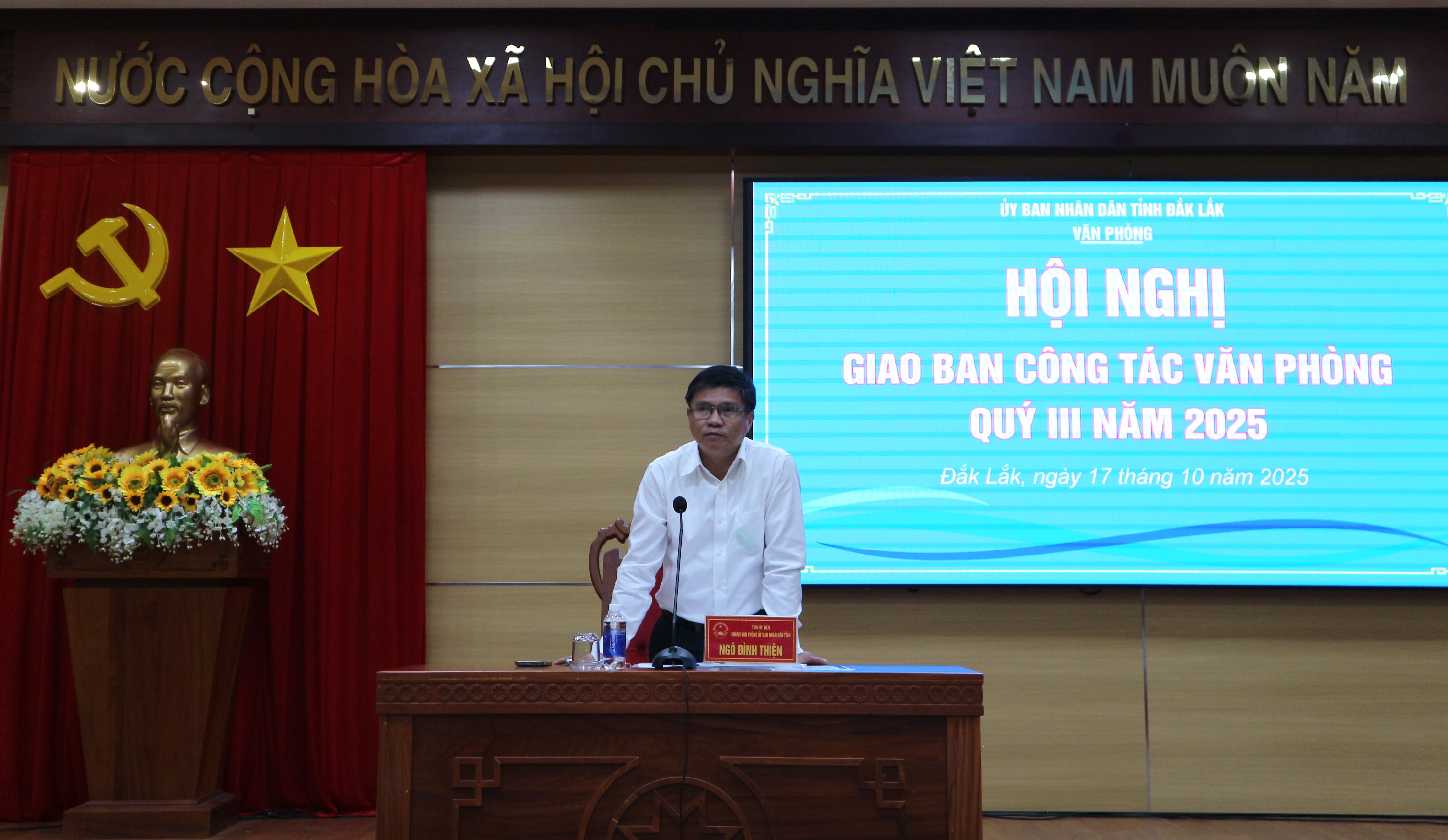 Hội nghị giao ban công tác Văn phòng UBND tỉnh Đắk Lắk quý III/2025